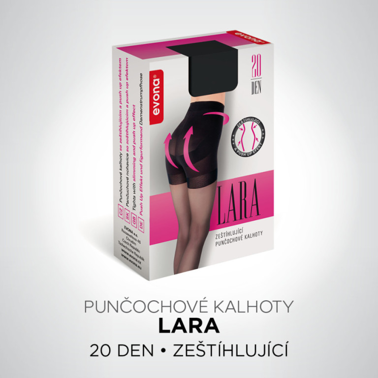 Zoštíhľujúce pančuchové nohavice LARA 999 čierne č.2