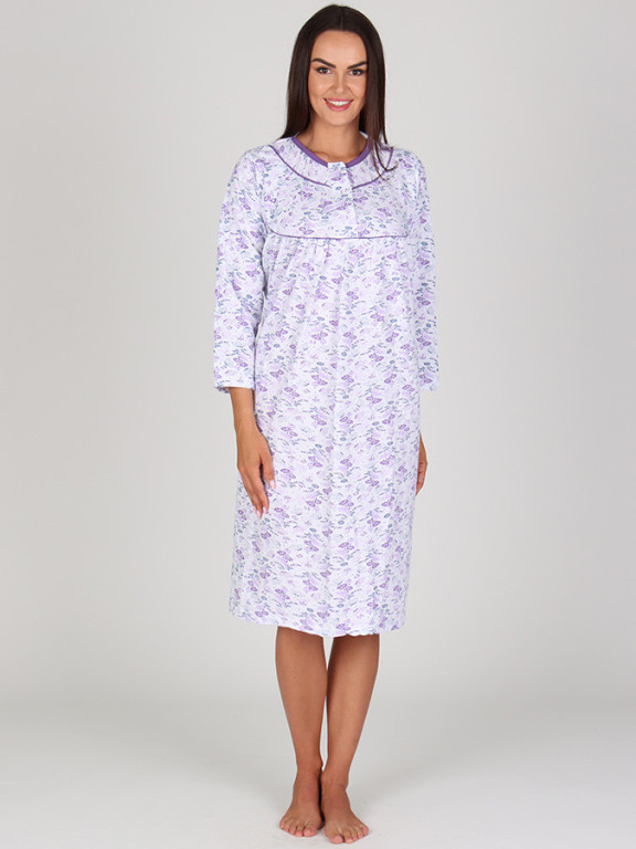 Dámska nočná košeľa P KASANDRA fialový motýľ