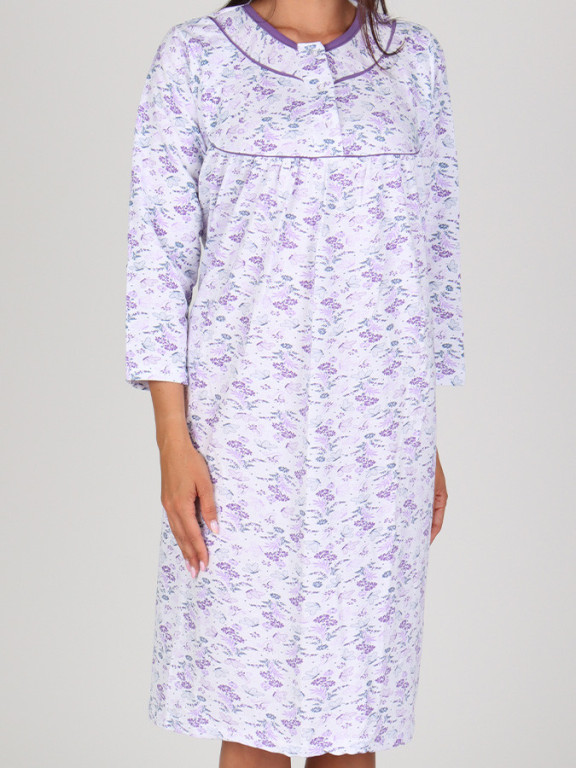 Dámska nočná košeľa P KASANDRA fialový motýľ č.2