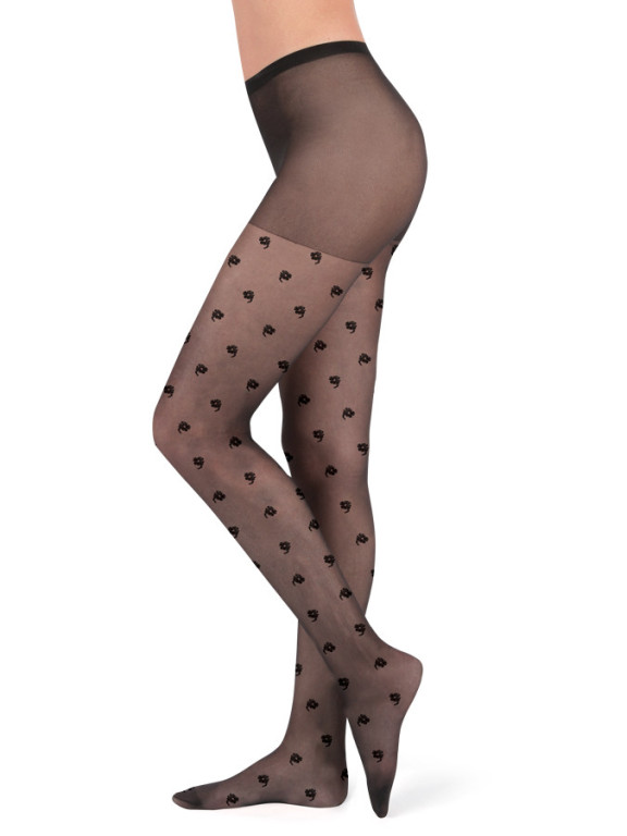 Elastické pančuchové nohavice FLOWER