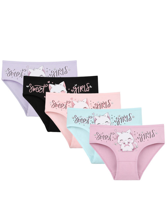 Dívčí kalhotky K840 KOTĚ ČERNÁ č.1