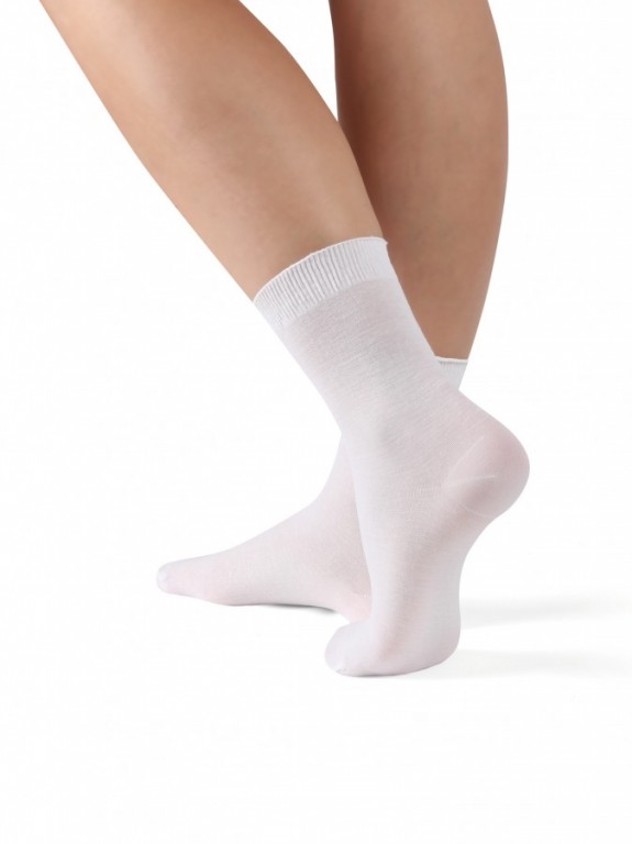 Dámske ponožky POHODA 111 biele č.1
